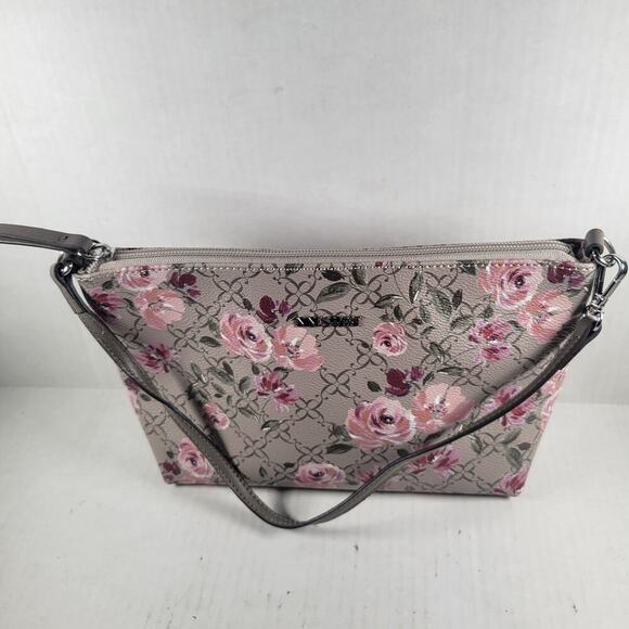 Nine West Floral Roses Tan Feminine Cottagecore Fairycore Clutch Shoulder Bag - Picture 2 of 6